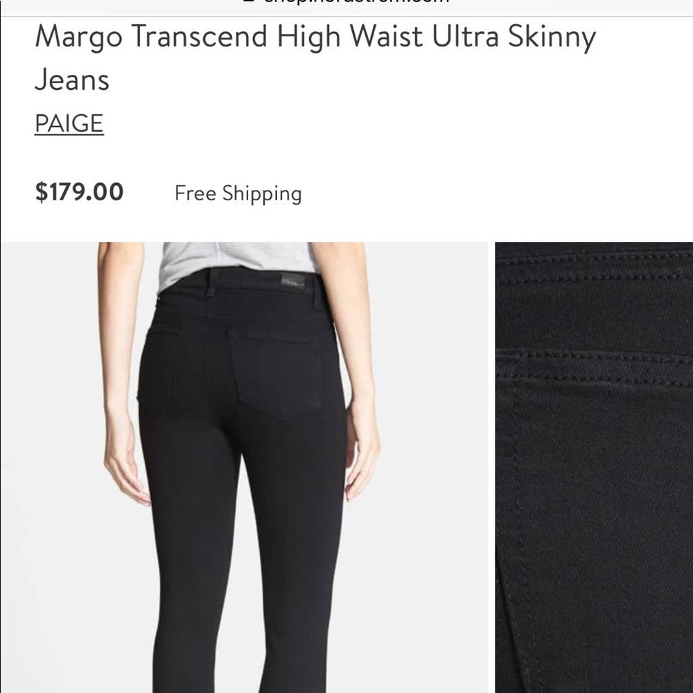 OBO! PAIGE High Rise Ultra Skinny Margot Crop